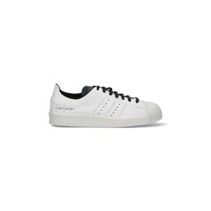 Y-3 Contrast-Detail White Leather Y-3 Superstar Sneakers - NWT